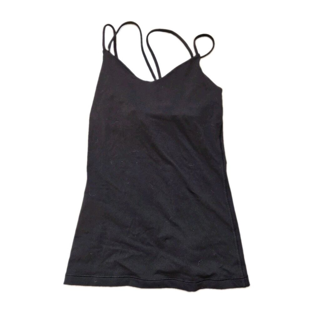 Lululemon Black Create Your Calm Built In Bra Workout Tank Top Size 6 EUC